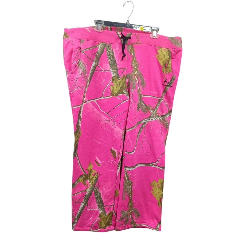 Realtree Women's Hot Pink Camo Sweatpants Size XL